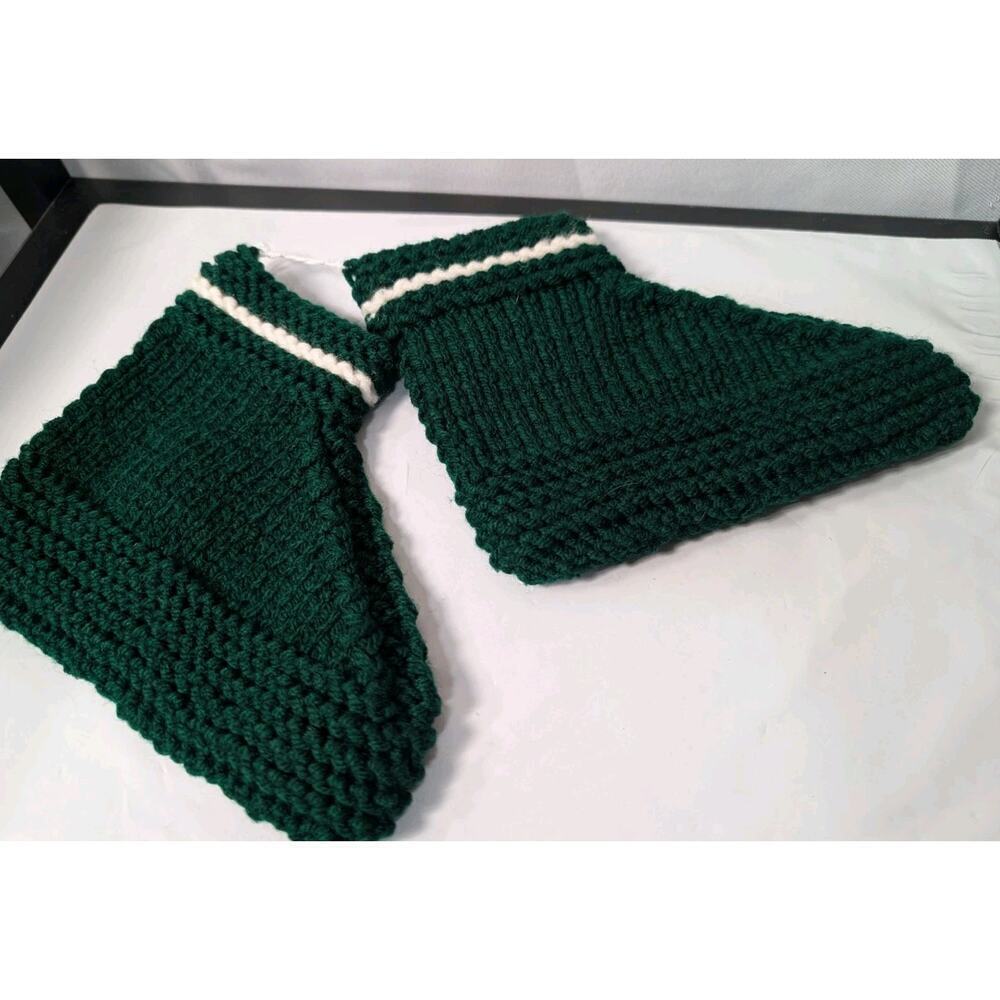 Handmade Dark Green Baby Toddler Booties Slippers